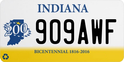 IN license plate 909AWF