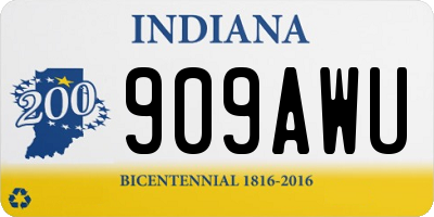 IN license plate 909AWU