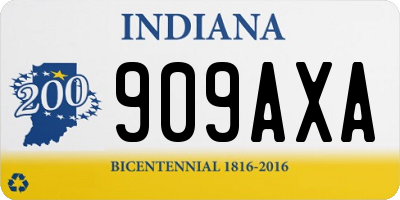 IN license plate 909AXA