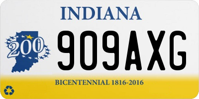 IN license plate 909AXG