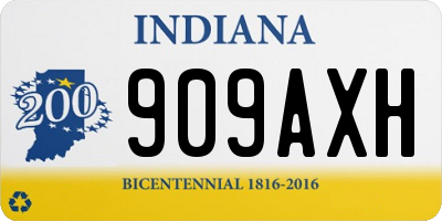IN license plate 909AXH