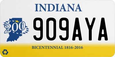 IN license plate 909AYA