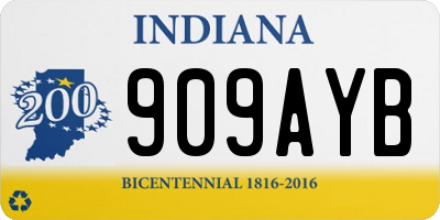 IN license plate 909AYB