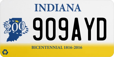 IN license plate 909AYD