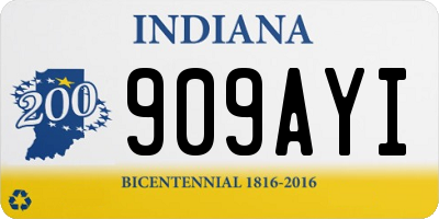 IN license plate 909AYI