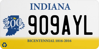 IN license plate 909AYL