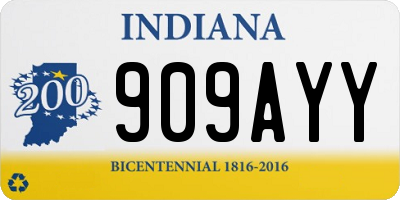 IN license plate 909AYY