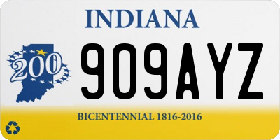IN license plate 909AYZ