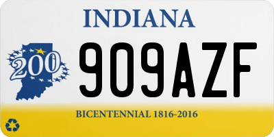 IN license plate 909AZF