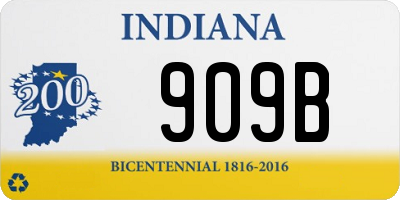 IN license plate 909B