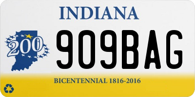 IN license plate 909BAG