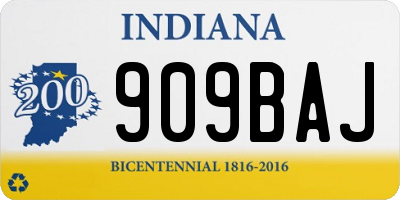 IN license plate 909BAJ