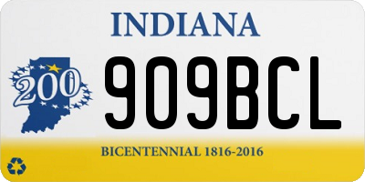 IN license plate 909BCL
