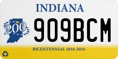 IN license plate 909BCM