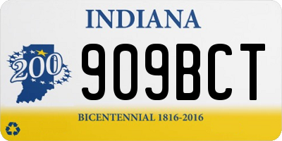 IN license plate 909BCT