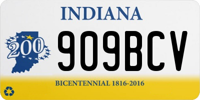 IN license plate 909BCV