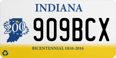 IN license plate 909BCX