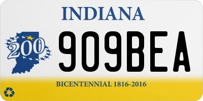 IN license plate 909BEA