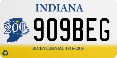 IN license plate 909BEG