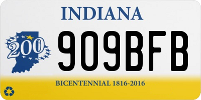 IN license plate 909BFB
