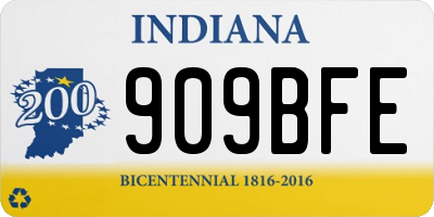 IN license plate 909BFE