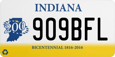 IN license plate 909BFL