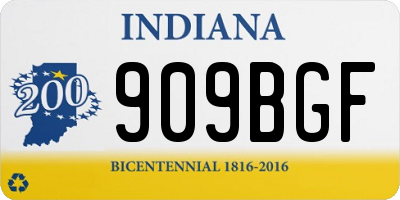 IN license plate 909BGF