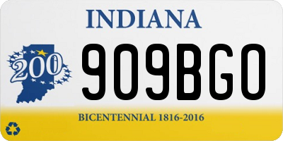 IN license plate 909BGO