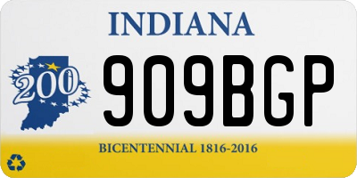 IN license plate 909BGP
