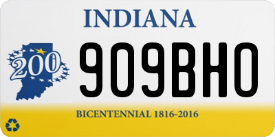IN license plate 909BHO