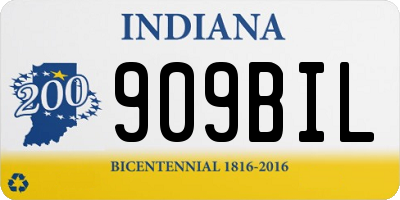 IN license plate 909BIL