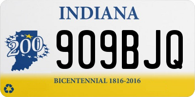 IN license plate 909BJQ