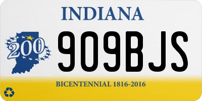 IN license plate 909BJS