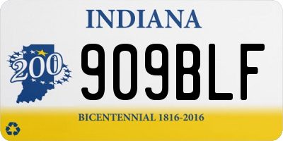 IN license plate 909BLF