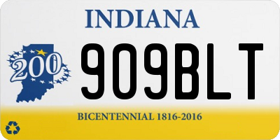 IN license plate 909BLT