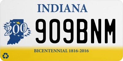 IN license plate 909BNM