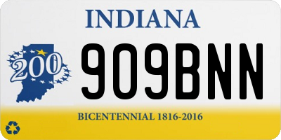 IN license plate 909BNN
