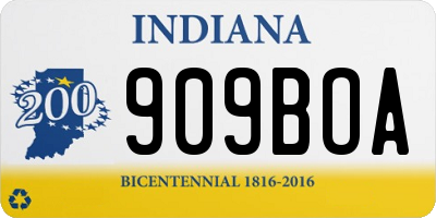 IN license plate 909BOA