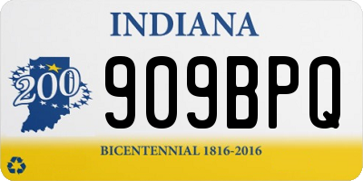IN license plate 909BPQ
