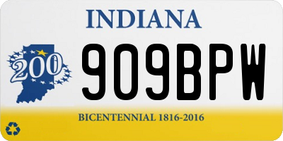 IN license plate 909BPW