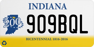 IN license plate 909BQL