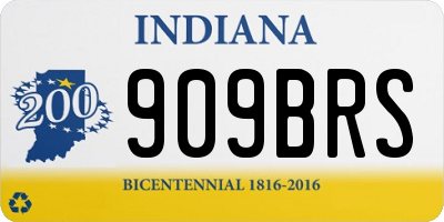 IN license plate 909BRS