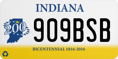 IN license plate 909BSB