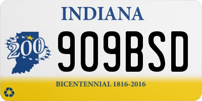 IN license plate 909BSD