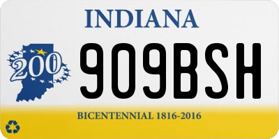 IN license plate 909BSH