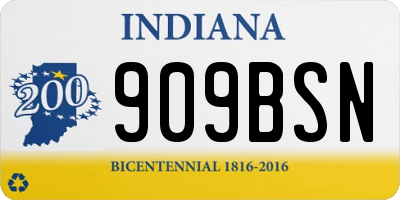 IN license plate 909BSN