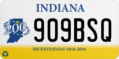 IN license plate 909BSQ
