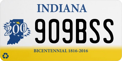 IN license plate 909BSS