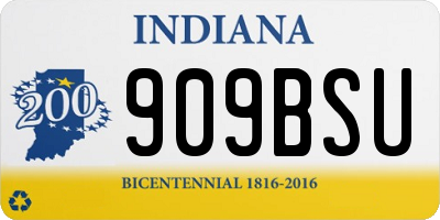 IN license plate 909BSU