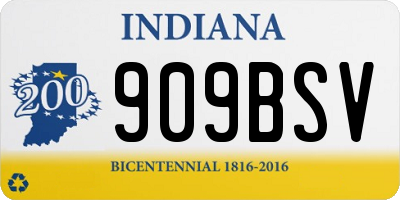 IN license plate 909BSV